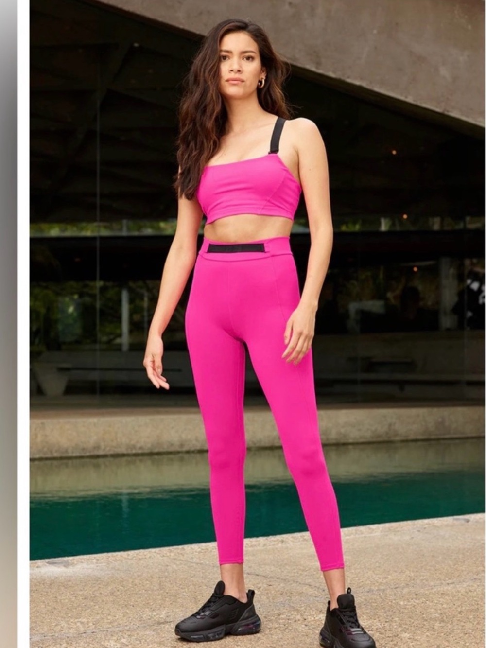 22. ALO visionary Hot Pink High-Rise Leggings and bra top set